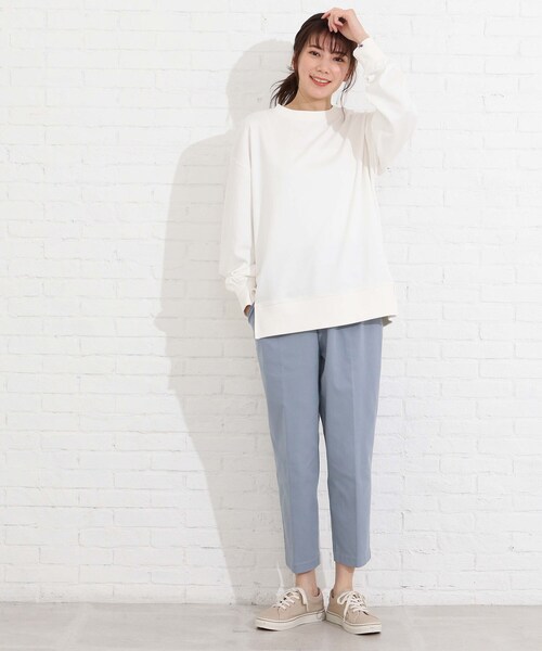 SHOO・LA・RUE(シューラルー)の「◆【USAコットン】サイドスリットスウェット(スウェット・レディース・ブラック/イエロー/ブルー/ナチュラル/ホワイト系/ピンク系・02/03/04)」の11枚目の写真