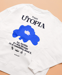 【MISHIMA MART/ミシママート】ユートピア クルーネック スウェット