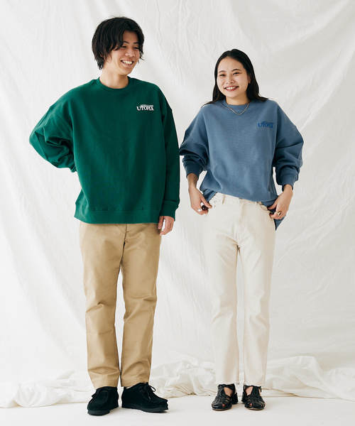 JOURNAL STANDARD（ジャーナルスタンダード）の「【MISHIMA MART/ミシママート】ユートピア クルーネック スウェット（スウェット・メンズ・イエロー/パープル/ホワイト/ブルー系その他/ネイビー/グリーン・MEDIUM/LARGE）」の14枚目の写真