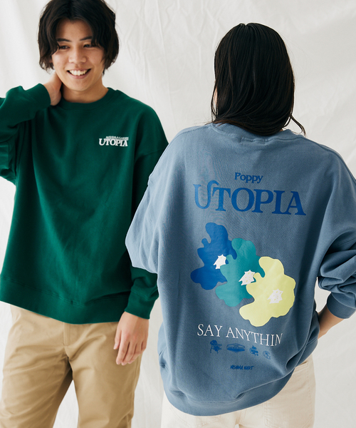 JOURNAL STANDARD（ジャーナルスタンダード）の「【MISHIMA MART/ミシママート】ユートピア クルーネック スウェット（スウェット・メンズ・イエロー/パープル/ホワイト/ブルー系その他/ネイビー/グリーン・MEDIUM/LARGE）」の16枚目の写真