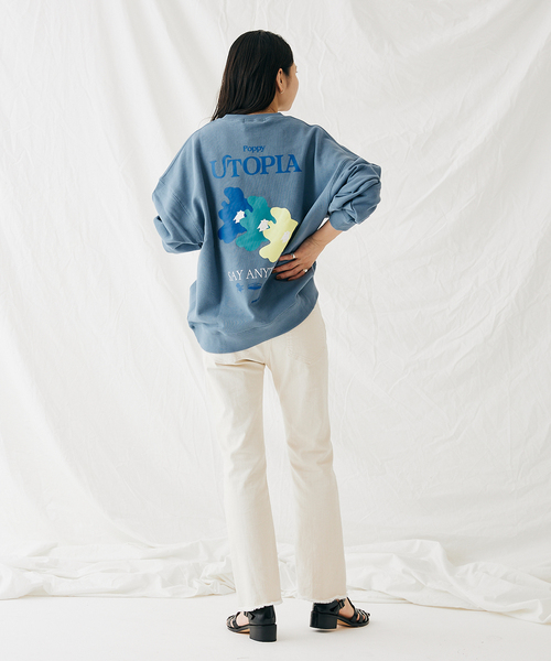 JOURNAL STANDARD（ジャーナルスタンダード）の「【MISHIMA MART/ミシママート】ユートピア クルーネック スウェット（スウェット・メンズ・イエロー/パープル/ホワイト/ブルー系その他/ネイビー/グリーン・MEDIUM/LARGE）」の21枚目の写真