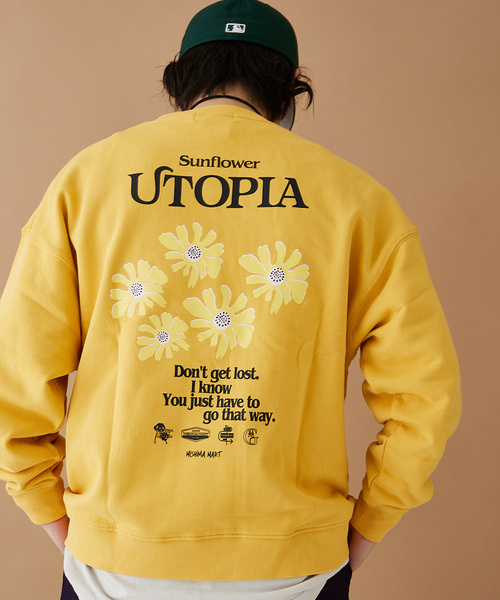JOURNAL STANDARD（ジャーナルスタンダード）の「【MISHIMA MART/ミシママート】ユートピア クルーネック スウェット（スウェット・メンズ・イエロー/パープル/ホワイト/ブルー系その他/ネイビー/グリーン・MEDIUM/LARGE）」の7枚目の写真