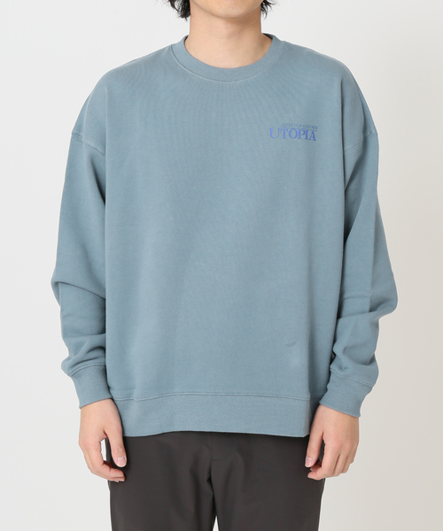 JOURNAL STANDARD（ジャーナルスタンダード）の「【MISHIMA MART/ミシママート】ユートピア クルーネック スウェット（スウェット・メンズ・イエロー/パープル/ホワイト/ブルー系その他/ネイビー/グリーン・MEDIUM/LARGE）」の8枚目の写真
