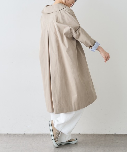PUAL CE CIN（ピュアルセシン）の「綿ナイロンステンカラーコート（ステンカラーコート・レディース・ベージュ/グレー/ライトベージュ・FREE）」の7枚目の写真