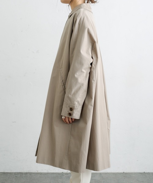 PUAL CE CIN（ピュアルセシン）の「綿ナイロンステンカラーコート（ステンカラーコート・レディース・ベージュ/グレー/ライトベージュ・FREE）」の17枚目の写真