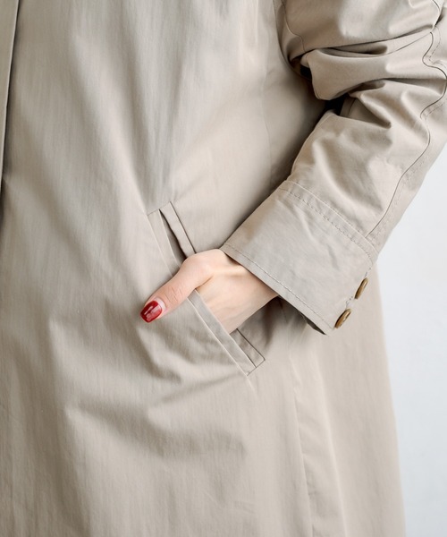 PUAL CE CIN（ピュアルセシン）の「綿ナイロンステンカラーコート（ステンカラーコート・レディース・ベージュ/グレー/ライトベージュ・FREE）」の19枚目の写真