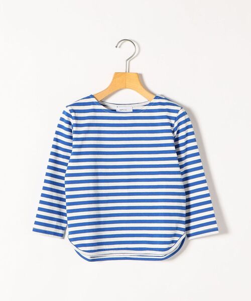 SHIPS any(シップス エニィ)の「SHIPS any: ラウンドヘム ボーダー 八分袖 Tシャツ<KIDS>◇(Tシャツ/カットソー・キッズ・ブラウン/ブルー/レッド・S(110-120)/M(125-135)/L(140-150))」の22枚目の写真