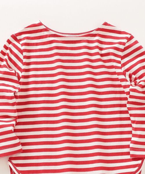 SHIPS any(シップス エニィ)の「SHIPS any: ラウンドヘム ボーダー 八分袖 Tシャツ<KIDS>◇(Tシャツ/カットソー・キッズ・ブラウン/ブルー/レッド・S(110-120)/M(125-135)/L(140-150))」の9枚目の写真