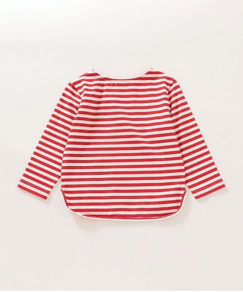 SHIPS any(シップス エニィ)の「SHIPS any: ラウンドヘム ボーダー 八分袖 Tシャツ<KIDS>◇(Tシャツ/カットソー・キッズ・ブラウン/ブルー/レッド・S(110-120)/M(125-135)/L(140-150))」の17枚目の写真