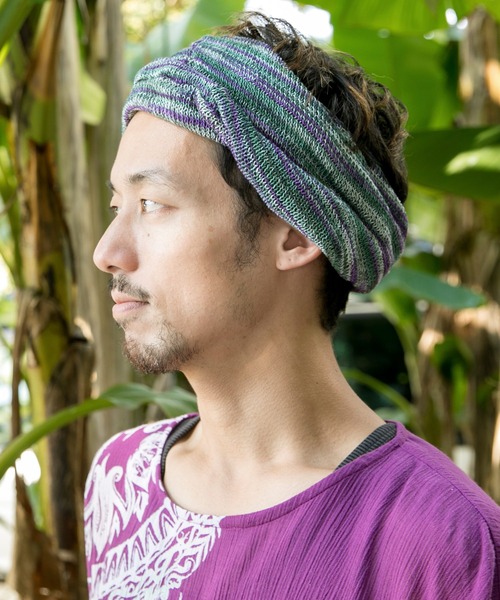 チャイハネ（チャイハネ）の「【チャイハネ】マジカルWAYキャップ（ニットキャップ/ビーニー・メンズ・ブルー/オレンジ/パープル/ターコイズブルー/ホワイト/ブラック/ピンク/スカイブルー/レインボー/ブラウン/レッド系その他/グリーン系その他・FREE）」の7枚目の写真