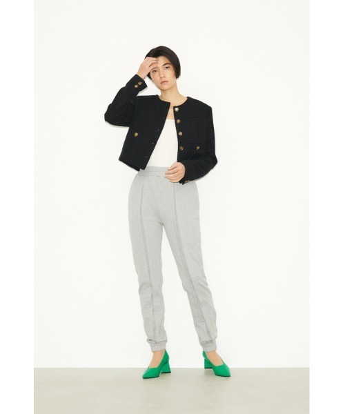 THROW by SLY（スローバイスライ）の「THROW SW JOGGER PT スウェット ジョガー パンツ（スラックス・レディース・アイボリー/杢グレー・0/1）」の2枚目の写真