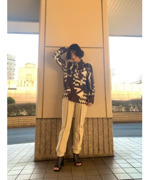 THROW by SLY（スローバイスライ）の「THROW SW JOGGER PT スウェット ジョガー パンツ（スラックス・レディース・アイボリー/杢グレー・0/1）」の19枚目の写真