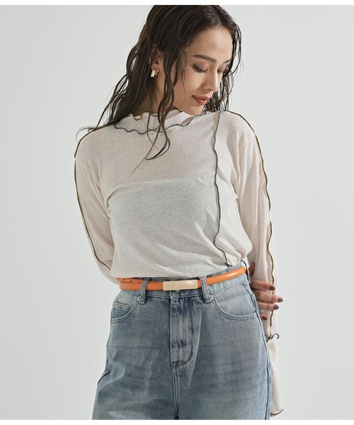 Settimissimo(セッティミッシモ)の「本革ゴールドバックルナローベルト(ベルト・レディース・パープル/ブラウン/オレンジ・FREE)」の9枚目の写真
