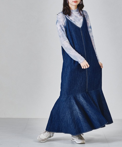 acro（アクロ）の「タイダイプリントシアーハイネックトップス/AC1329（シャツ/ブラウス・レディース・ピンク/グリーン/ブルー・ﾌﾘ-）」の10枚目の写真