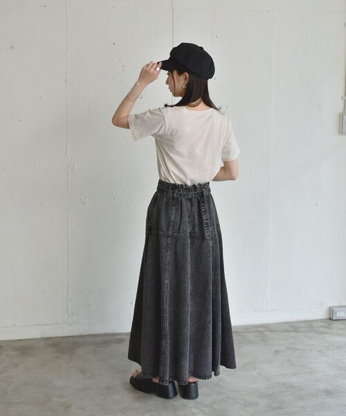 RETRO GIRL(レトロガール)の「ベルト付デニムフレアスカート(デニムスカート・レディース・ブラック/オフホワイト/ケミカルウォッシュ・FREE)」の21枚目の写真