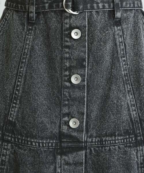 RETRO GIRL(レトロガール)の「ベルト付デニムフレアスカート(デニムスカート・レディース・ブラック/オフホワイト/ケミカルウォッシュ・FREE)」の15枚目の写真