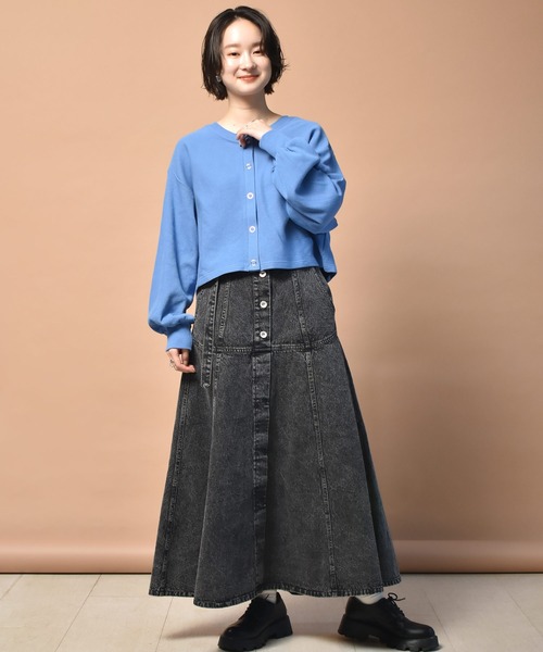 altair様★専用　D&G デニム フレアスカート ベルト付き RETRO GIRL（レトロガール）の「ベルト付デニムフレアスカート