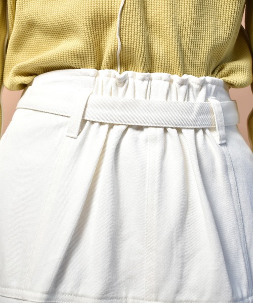 RETRO GIRL(レトロガール)の「ベルト付デニムフレアスカート(デニムスカート・レディース・ブラック/オフホワイト/ケミカルウォッシュ・FREE)」の6枚目の写真