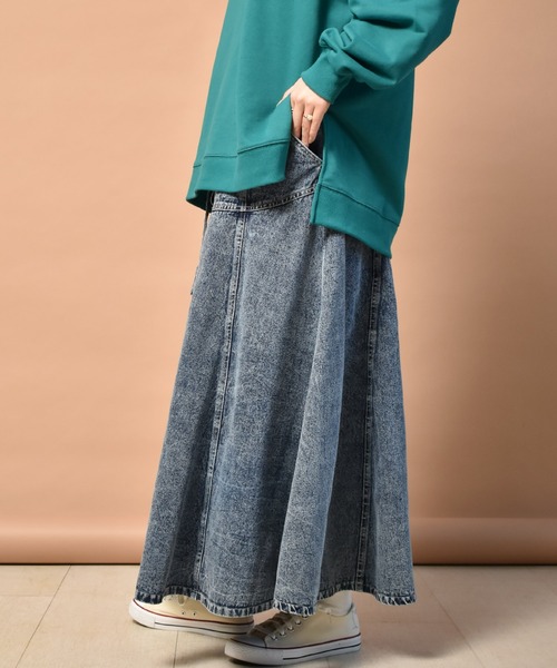 RETRO GIRL（レトロガール）の「ベルト付デニムフレアスカート