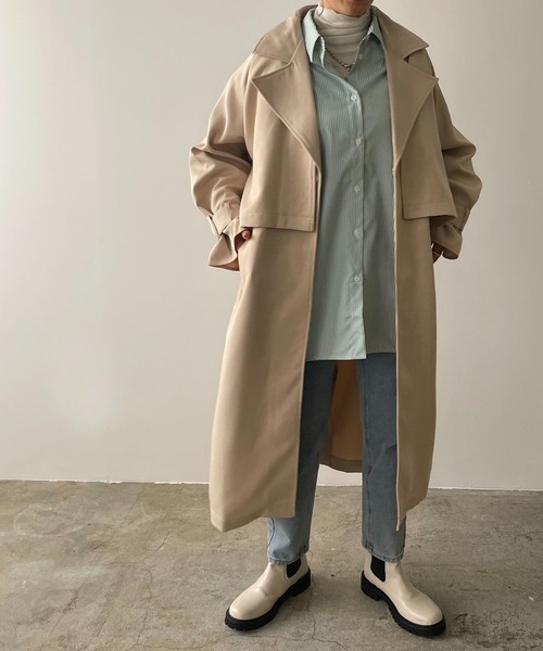 210nouve（トゥージュヌーブ）の「【3WAY】セパレートレイヤートレンチコート（トレンチコート・レディース・ライトベージュ/ネイビー/ベージュ・FREE）」の6枚目の写真