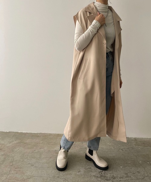 210nouve（トゥージュヌーブ）の「【3WAY】セパレートレイヤートレンチコート（トレンチコート・レディース・ライトベージュ/ネイビー/ベージュ・FREE）」の9枚目の写真