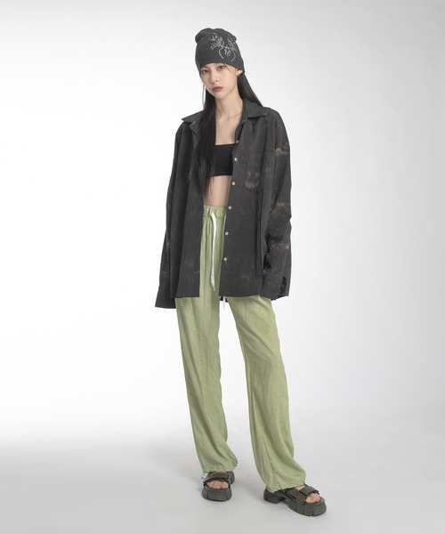 FOLLOWIN（フォロウィン）の「【UNISEX】ウエストゴムストリングパステルパンツ（その他パンツ・レディース・グリーン/ブルー/グレー・FREE）」の14枚目の写真