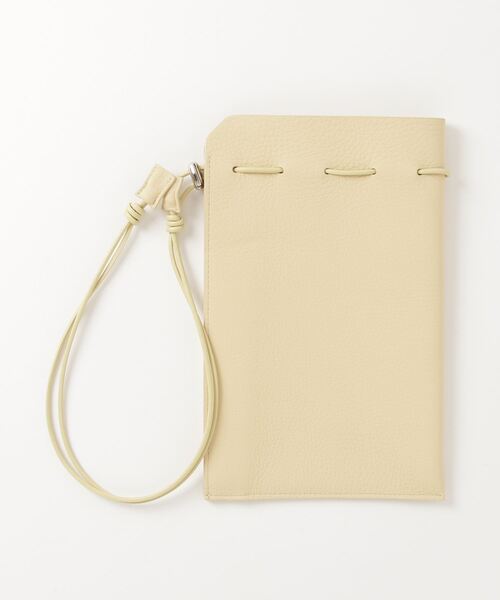 ITTI(イッチ)の「HERRIE KINCHAKU POUCH-PM(ハンドバッグ・メンズ・アイボリー/ブラック・FREE)」の1枚目の写真