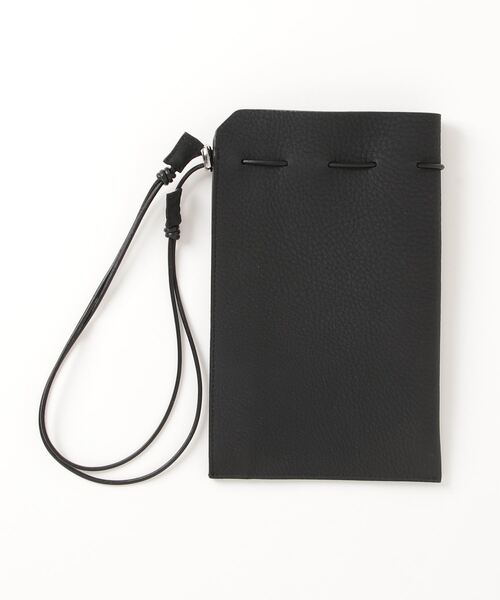 ITTI(イッチ)の「HERRIE KINCHAKU POUCH-PM(ハンドバッグ・メンズ・アイボリー/ブラック・FREE)」の2枚目の写真