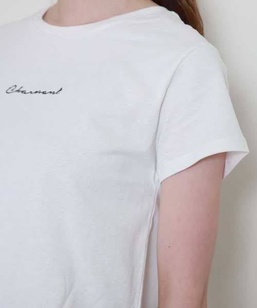 archives（アルシーヴ）の「刺繍チビＴｅｅ（Tシャツ/カットソー・レディース・ブラック/オフホワイト/ピンク/ミント/モカ・MEDIUM）」の22枚目の写真