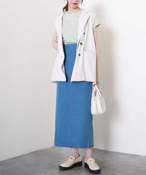 archives（アルシーヴ）の「刺繍チビＴｅｅ（Tシャツ/カットソー・レディース・ブラック/オフホワイト/ピンク/ミント/モカ・MEDIUM）」の16枚目の写真