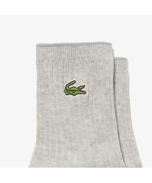 LACOSTE(ラコステ)の「クロックエンブレムプレーンショートソックス 22cm-24cm(ソックス/靴下・レディース・ホワイト/ブラック/ネイビー/グレー/ライトブルー・24.0cm)」の8枚目の写真