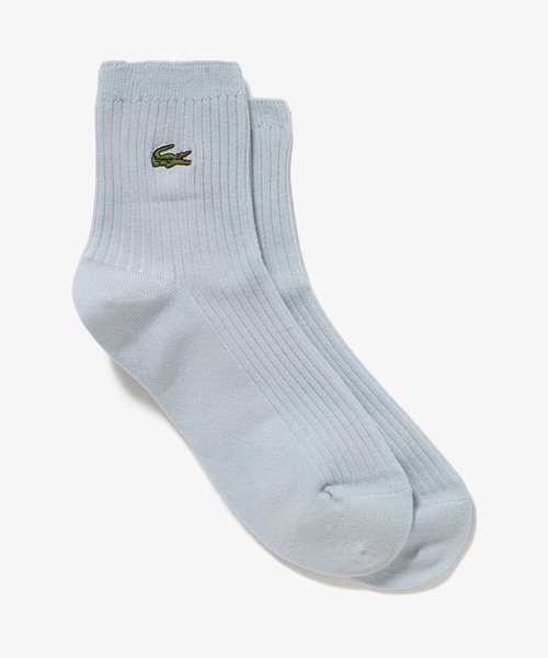LACOSTE(ラコステ)の「クロックエンブレムプレーンショートソックス 22cm-24cm(ソックス/靴下・レディース・ホワイト/ブラック/ネイビー/グレー/ライトブルー・24.0cm)」の4枚目の写真
