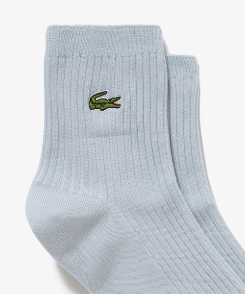 LACOSTE(ラコステ)の「クロックエンブレムプレーンショートソックス 22cm-24cm(ソックス/靴下・レディース・ホワイト/ブラック/ネイビー/グレー/ライトブルー・24.0cm)」の6枚目の写真