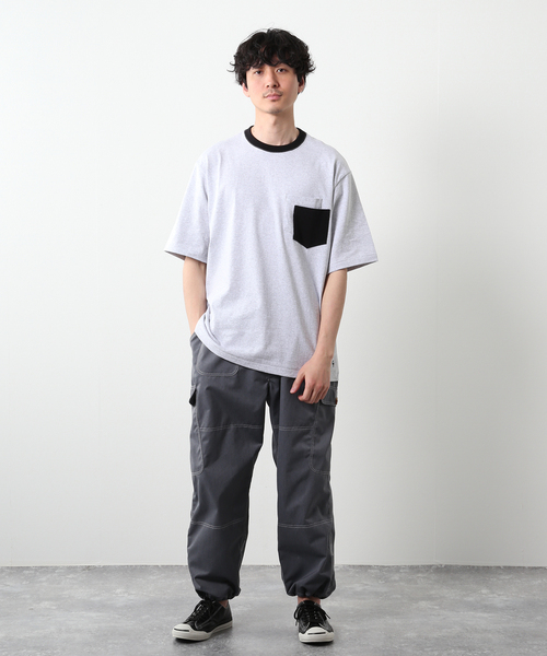 CHARCOAL CLAPPER（チャコール クラッパー）の「【CHARCOAL×JOURNAL STANDARD】別注 リンガーネックTシャツ（Tシャツ/カットソー・メンズ・チャコールグレー/ブラック/グレー/ホワイト・X-LARGE/XX-LARGE）」の5枚目の写真
