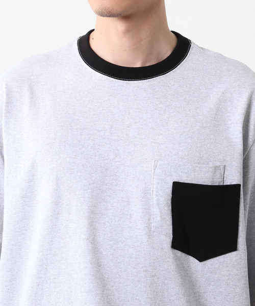 CHARCOAL CLAPPER（チャコール クラッパー）の「【CHARCOAL×JOURNAL STANDARD】別注 リンガーネックTシャツ（Tシャツ/カットソー・メンズ・チャコールグレー/ブラック/グレー/ホワイト・X-LARGE/XX-LARGE）」の9枚目の写真