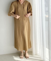 LOWRYS FARM | チェックバルーンスリーブワンピース　276161(ワンピース)