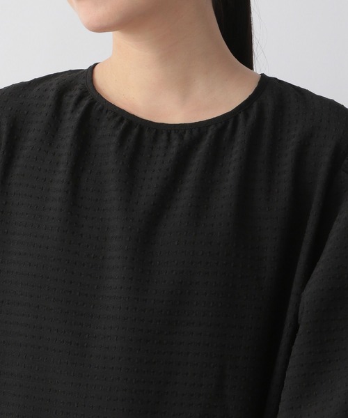 LOWRYS FARM（ローリーズファーム）の「チェックバルーンスリーブワンピース　276161（ワンピース・レディース・ブラック/グリーン/オレンジ/イエロー/ネイビー/ブラウン・FREE）」の9枚目の写真