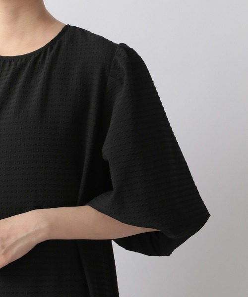 LOWRYS FARM（ローリーズファーム）の「チェックバルーンスリーブワンピース　276161（ワンピース・レディース・ブラック/グリーン/オレンジ/イエロー/ネイビー/ブラウン・FREE）」の10枚目の写真