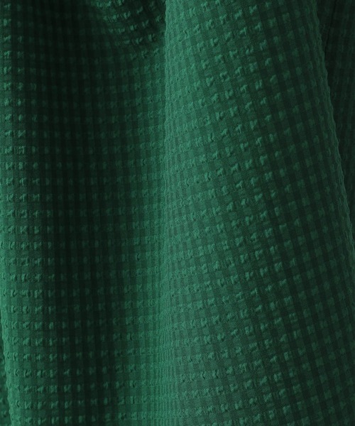 LOWRYS FARM（ローリーズファーム）の「チェックバルーンスリーブワンピース　276161（ワンピース・レディース・ブラック/グリーン/オレンジ/イエロー/ネイビー/ブラウン・FREE）」の15枚目の写真