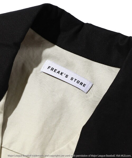 FREAK'S STORE(フリークスストア)の「WEB限定 MLB/メジャーリーグベースボール 別注 ビッグシルエット バック刺繍 オープンカラーシャツ/Yankees/ワッペン刺繍/クレリック(シャツ/ブラウス・メンズ・その他13/ベージュ/ブラック・SMALL/MEDIUM/LARGE)」の15枚目の写真
