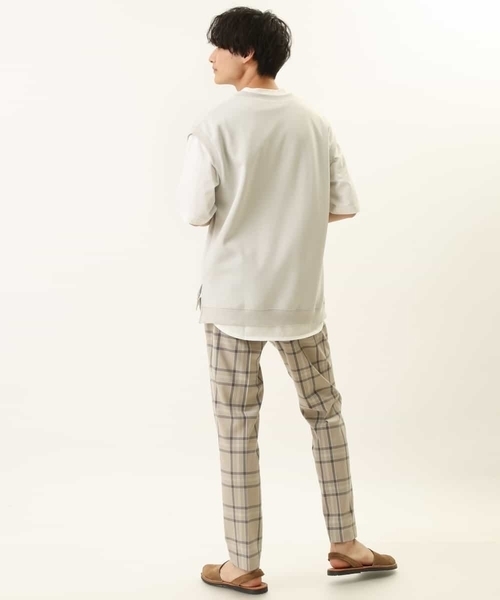 a.v.v（アーヴェヴェ）の「【S-XXL/2SET】ライトダンボールベストレイヤードカットソー（ベスト・メンズ・ミント/ブルー/ライトグレー/ブラック・48/46/50/52/44）」の9枚目の写真