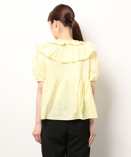 Clice de Paris（クリシェドゥパリス）の「K/ふんわりトップス（シャツ/ブラウス・レディース・ホワイト/イエロー・ONESIZE）」の4枚目の写真