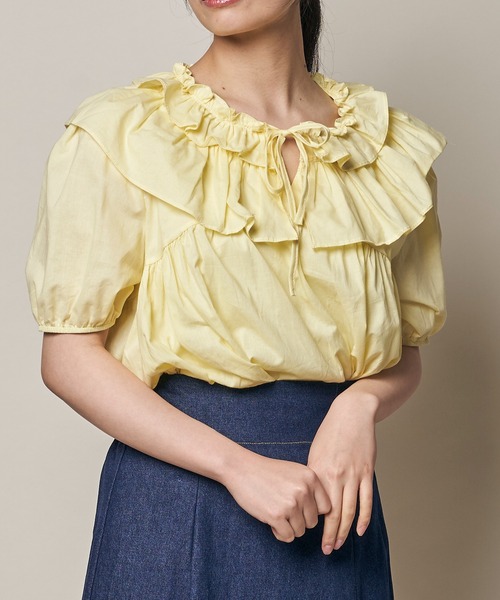 Clice de Paris（クリシェドゥパリス）の「K/ふんわりトップス（シャツ/ブラウス・レディース・ホワイト/イエロー・ONESIZE）」の2枚目の写真