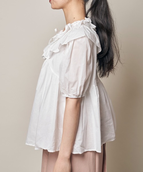 Clice de Paris（クリシェドゥパリス）の「K/ふんわりトップス（シャツ/ブラウス・レディース・ホワイト/イエロー・ONESIZE）」の6枚目の写真
