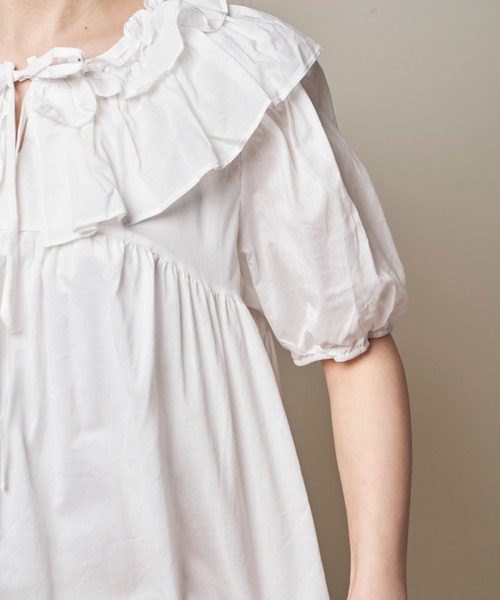 Clice de Paris（クリシェドゥパリス）の「K/ふんわりトップス（シャツ/ブラウス・レディース・ホワイト/イエロー・ONESIZE）」の9枚目の写真