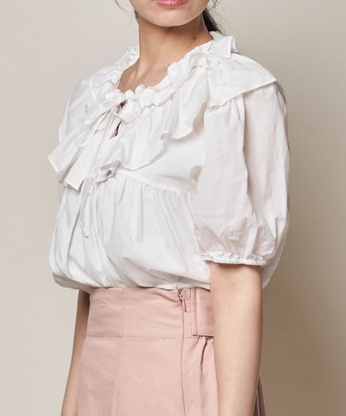 Clice de Paris（クリシェドゥパリス）の「K/ふんわりトップス（シャツ/ブラウス・レディース・ホワイト/イエロー・ONESIZE）」の12枚目の写真