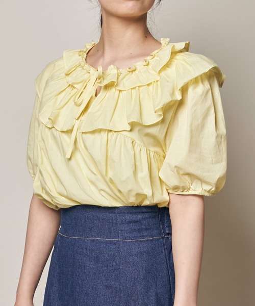 Clice de Paris（クリシェドゥパリス）の「K/ふんわりトップス（シャツ/ブラウス・レディース・ホワイト/イエロー・ONESIZE）」の13枚目の写真