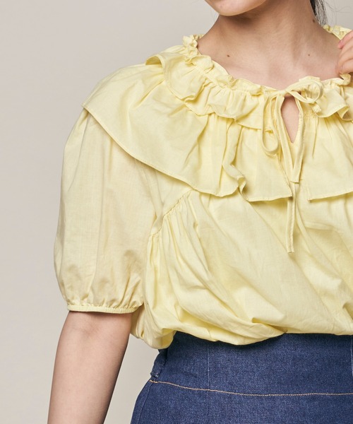 Clice de Paris（クリシェドゥパリス）の「K/ふんわりトップス（シャツ/ブラウス・レディース・ホワイト/イエロー・ONESIZE）」の14枚目の写真