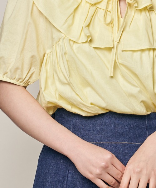Clice de Paris（クリシェドゥパリス）の「K/ふんわりトップス（シャツ/ブラウス・レディース・ホワイト/イエロー・ONESIZE）」の15枚目の写真