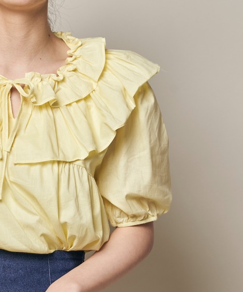 Clice de Paris（クリシェドゥパリス）の「K/ふんわりトップス（シャツ/ブラウス・レディース・ホワイト/イエロー・ONESIZE）」の17枚目の写真
